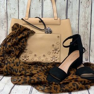 Michael Kors Meredith Butternut Floral Leather